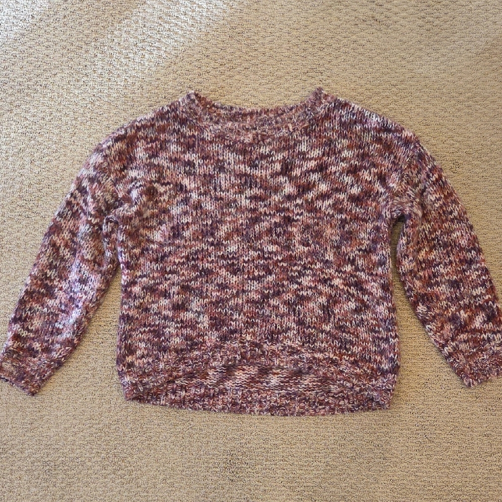 LOFT Marled Purple and Pink Sweater - Picture 1 of 5